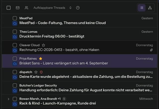 Reviewed for MailVault version 2.20.0 In den Einstellungen für Tastenkürzel wird das Kürzel für Markieren von s auf l geändert. Dann wird l gedrückt, und die geöffnete Nachricht wird markiert. · Reviewed for MailVault version 2.20.0