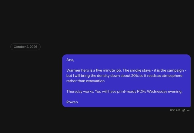 An email conversation is shown in chat view, as chat bubbles grouped by person and topic. · Reviewed for MailVault version 2.20.0