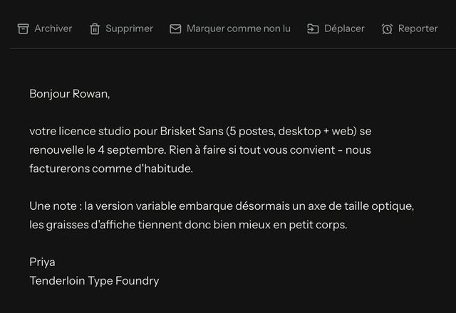 Reviewed for MailVault version 2.20.0 La barre d’outils du message ouvert s’affiche, un préréglage d’actions rapides est choisi dans Paramètres, puis la barre d’outils montre un autre ensemble d’actions. · Reviewed for MailVault version 2.20.0