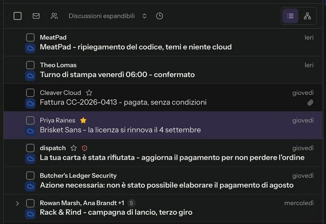 Reviewed for MailVault version 2.20.0 Nelle impostazioni delle scorciatoie da tastiera, la scorciatoia di Aggiungi / togli da speciali passa da s a l. Poi si preme l e il messaggio aperto viene aggiunto a speciali. · Reviewed for MailVault version 2.20.0
