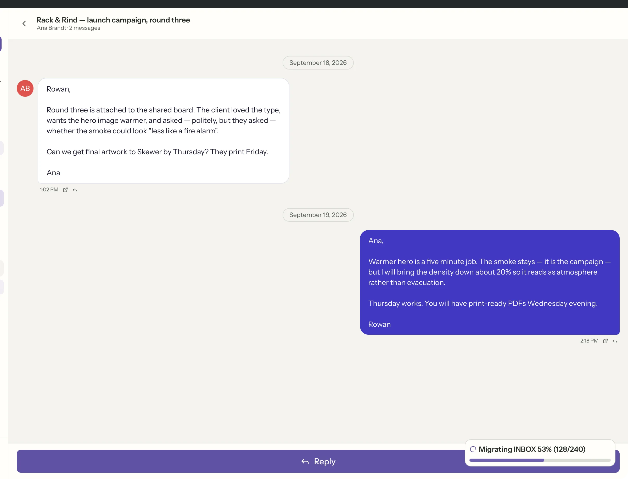 Ways to read in MailVault, close up · MailVault version 2.16.0