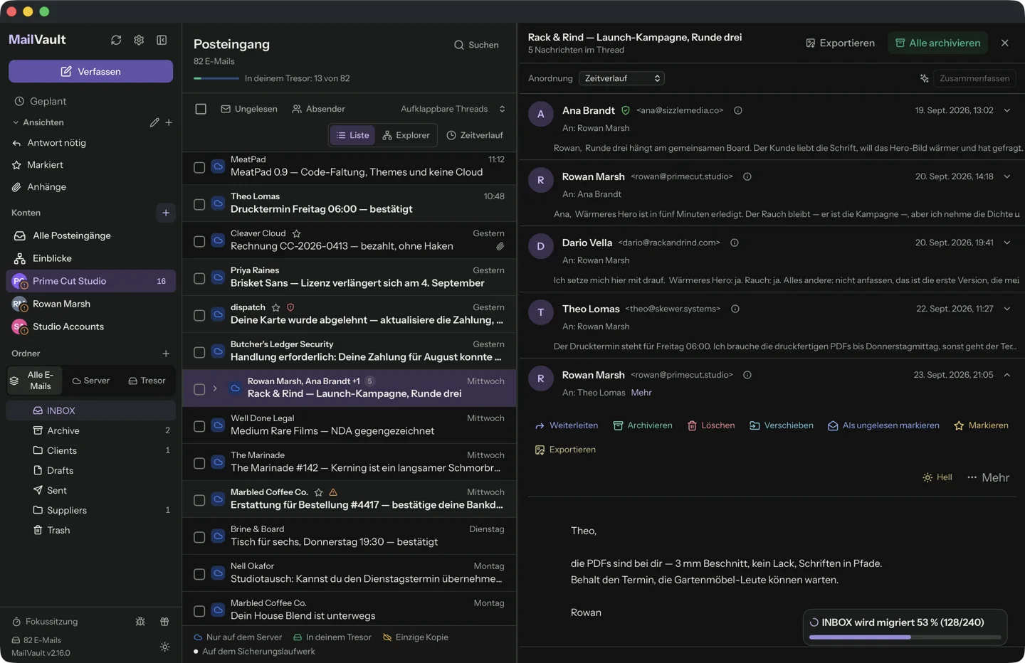MailVault-Posteingang · MailVault version 2.16.0