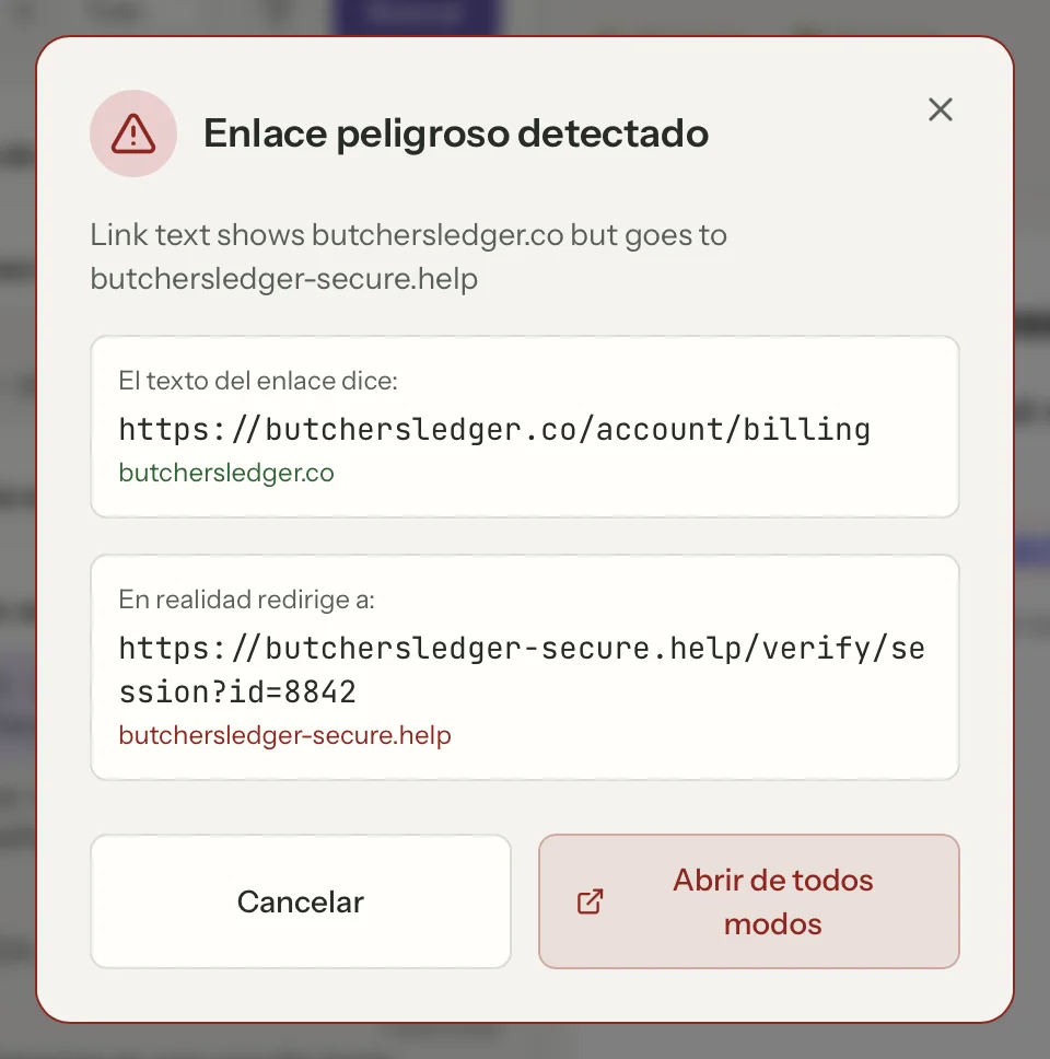 Seguridad de enlaces en MailVault, de cerca · MailVault version 2.16.0