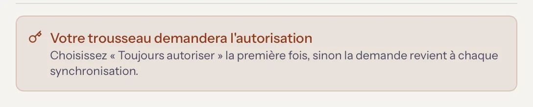 Pas de compte MailVault, dans MailVault, en gros plan · MailVault version 2.16.0