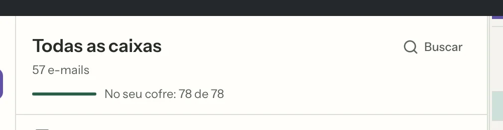 Caixa de entrada unificada no MailVault, em detalhe · MailVault version 2.16.0
